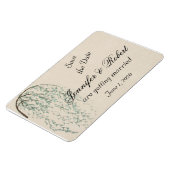 Willow Branch op Linnen Bruiloft Save the Date Magneet (Linkerzijde)