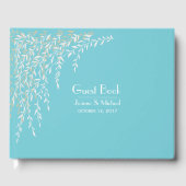 Willow Branches Robins Egg Blue Wedding Guest Book Gastenboek (Voorkant)