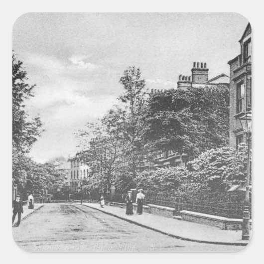 Willow Bridge Road, Canonbury, Islington, c.1905 Vierkante Sticker (Voorkant)