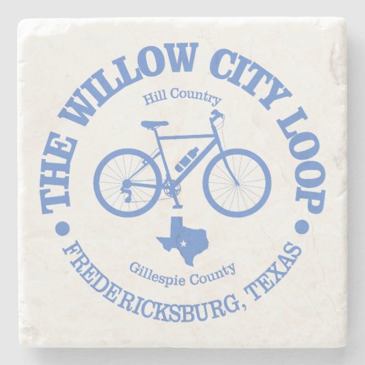 Willow City Loop (fietsen) Stenen Onderzetter (Voorkant)