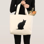 Willow de Zwarte Kat Grote Tote Bag (Voorkant (product))