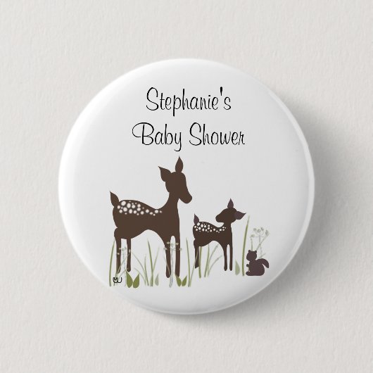 Willow Deer Baby shower Button (Voorkant)
