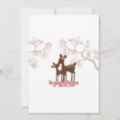 Willow Deer Baby shower Invitation forest PINK Kaart (Achterkant)