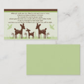 Willow Deer Family Baby shower Book Request Cards Informatiekaartje (Voorkant / Achterkant)