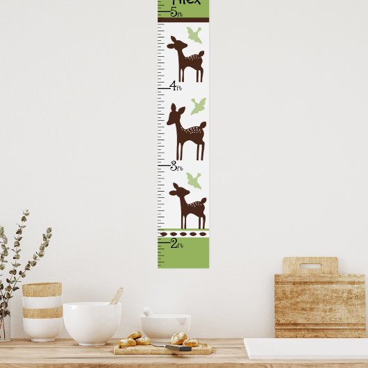 Willow Deer Family Chart Keep at 8x44! Poster (Keuken)