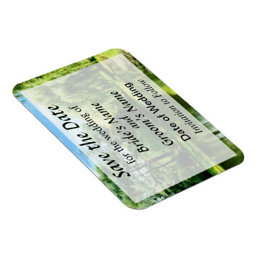 Willow door het meer Save the Date Magneet (Rechterzijde)