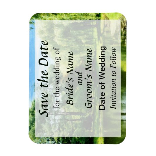 Willow door het meer Save the Date Magneet (Verticaal)