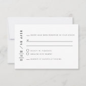 WILLOW Edgy Modern Simple RSVP-Briefkaart Kaart (Voorkant)