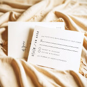 WILLOW Edgy Modern Simple RSVP-Briefkaart Kaart