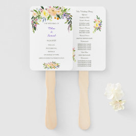 Willow en Floral bruiloft programma Handwaaier