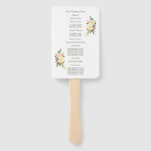 Willow en Floral bruiloft programma Handwaaier (Achterkant)