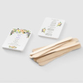 Willow en Floral bruiloft programma Handwaaier (Niet-gemonteerd)