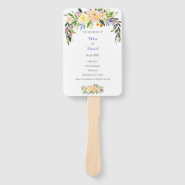 Willow en Floral bruiloft programma Handwaaier