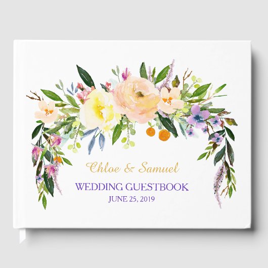 Willow en Floral Wedding Gastenboek (Voorkant)