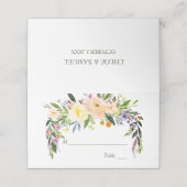 Willow en Floral Wedding Plaatskaartje (Buitenkant ongevouwen)