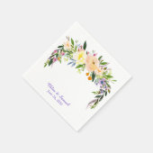 Willow en Flower Personalized Wedding Servet (Hoek)