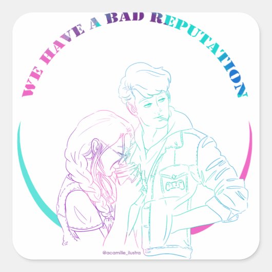 Willow en Garrison - AC Vierkante Sticker (Voorkant)