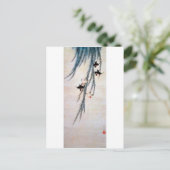 Willow en Swallow, Hokusai Briefkaart (Staand voorkant)