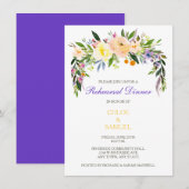 Willow Floral Wedding Repetitie Diner Uitnodiging (Voorkant / Achterkant)