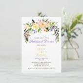 Willow Floral Wedding Repetitie Diner Uitnodiging (Staand voorkant)