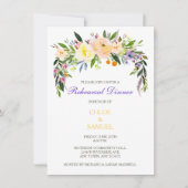 Willow Floral Wedding Repetitie Diner Uitnodiging (Voorkant)