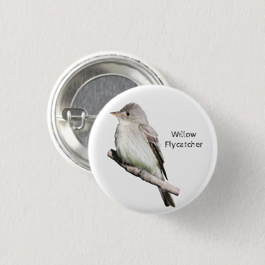 Willow Flycatcher Ronde Button 3,2 Cm (Voorkant /achterkant)