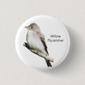 Willow Flycatcher Ronde Button 3,2 Cm (Voorkant)