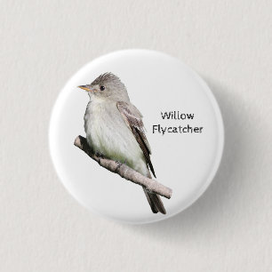 Willow Flycatcher Ronde Button 3,2 Cm