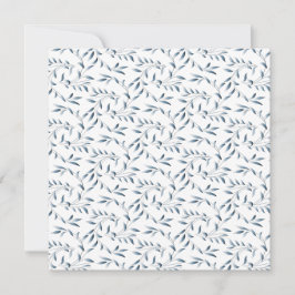 Willow Garden Elegante Blauw en Witte Bloemen Kaart