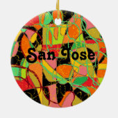 Willow Glen geometric abstract art san Jose Keramisch Ornament (Achterkant)