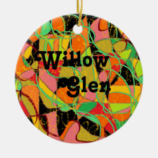 Willow Glen geometrische abstracte kunst san Jose Keramisch Ornament