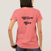 Willow Glen herhalen patroon retro letters san Jos T-shirt (Achterkant)