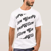 Willow Glen herhalen patroon retro letters san Jos T-shirt (Voorkant)