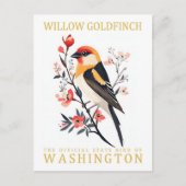 Willow Goldfinch Vogel van Washington Travel Briefkaart (Voorkant)