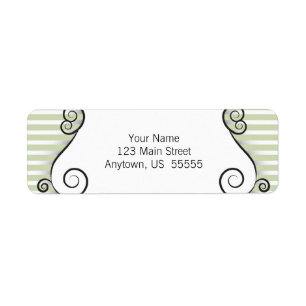 Willow Groen retour adreslabel Etiket