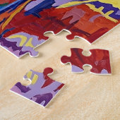 Willow Hall Dam Sowerby Bridge Levendig Fauvistisc Legpuzzel (Zijkant)