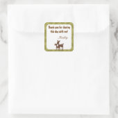 Willow Herten Baby Mama Kus vierkante sticker (Tas)