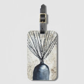 Willow in vaas waterverf bagagelabel (Voorkant (verticaal))