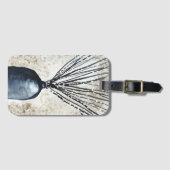 Willow in vaas waterverf bagagelabel (Voorkant (horizontaal))