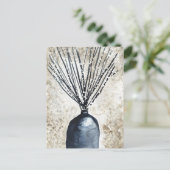 Willow in vaas waterverf briefkaart (Staand voorkant)