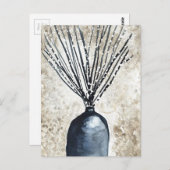 Willow in vaas waterverf briefkaart (Voorkant / Achterkant)