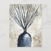 Willow in vaas waterverf briefkaart (Voorkant)