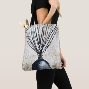 Willow in vaas waterverf tote bag