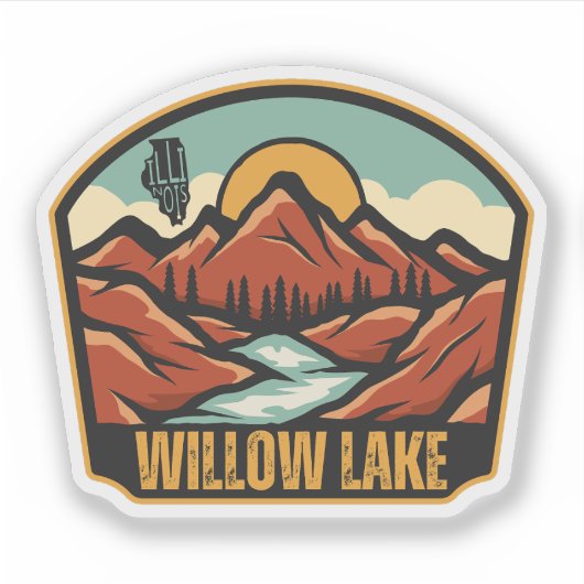 Willow Lake, Illinois Sticker (Voorkant)