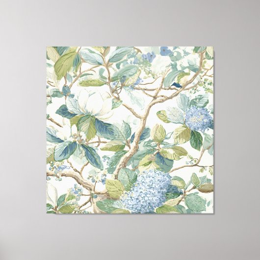 Willow Little Magnolia Wallpaper Floral Coastal Canvas Afdruk (Voorkant)