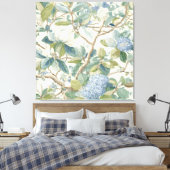 Willow Little Magnolia Wallpaper Floral Coastal Canvas Afdruk (Insitu (Slaapkamer))
