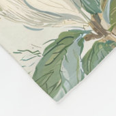 Willow Little Magnolia Wallpaper Floral Coastal  Fleece Deken (Hoek)