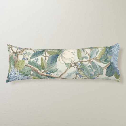 Willow Little Magnolia Wallpaper Floral Coastal  Lichaamskussen (Voorkant)