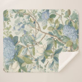 Willow Little Magnolia Wallpaper Floral Coastal  Sherpa Deken (Voorkant (horizontaal))