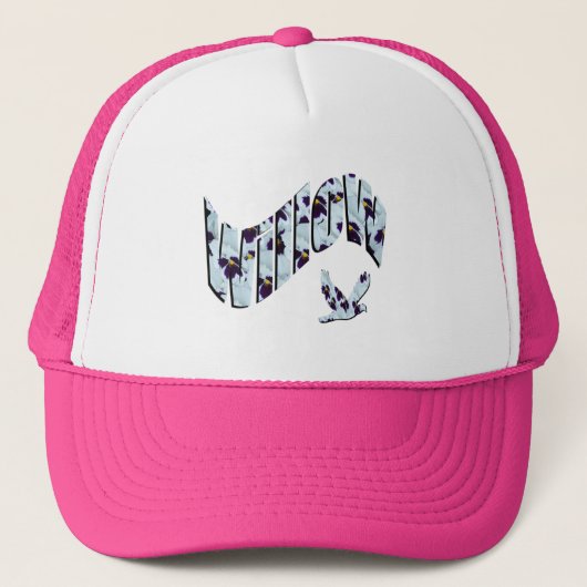 Willow, meisjesnaam, Floral Logo, Trucker Pet (Voorkant)